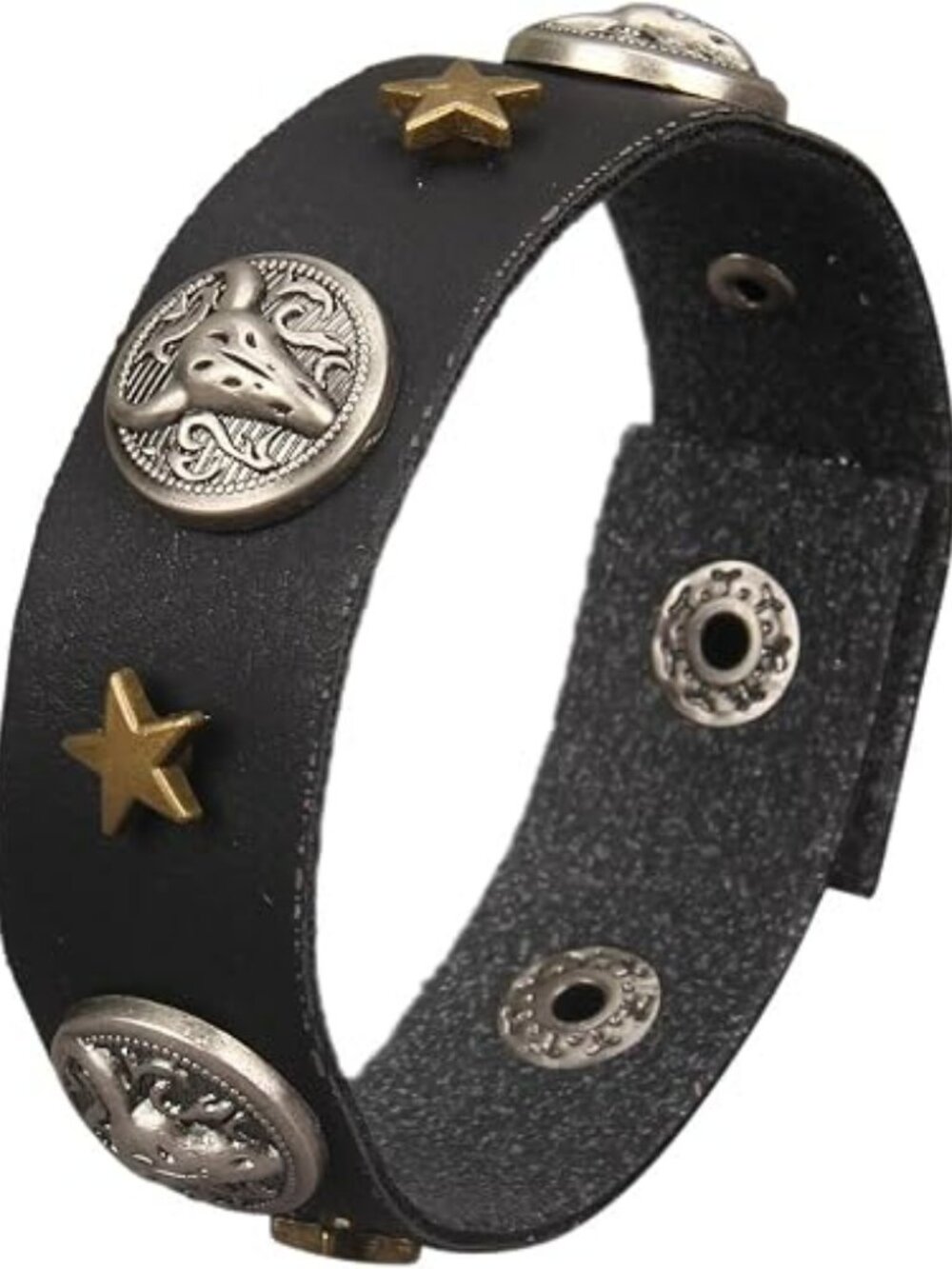 NEW Punk Leather Wristband Bracelet Wide Cuff Bangle Braided Jewelry Western